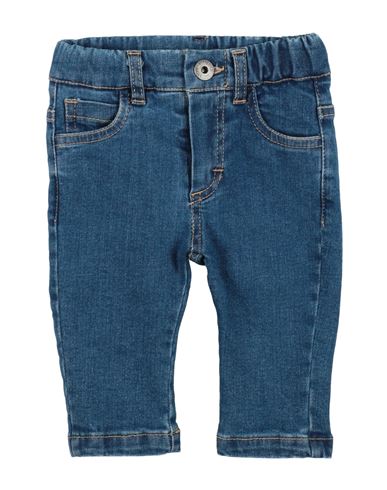 Bikkembergs Newborn Boy Jeans Blue Size 0 Cotton, Elastic Fibres In Blue