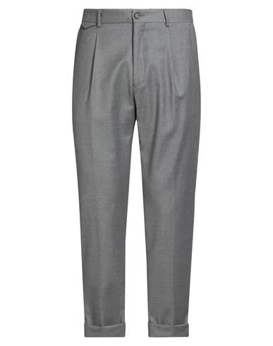 Manuel Ritz Man Pants Grey Size 34 Virgin Wool, Elastane In Gray
