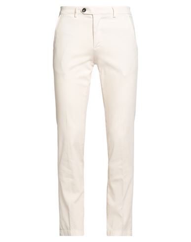 Manuel Ritz Man Pants Cream Size 40 Cotton, Elastane In White