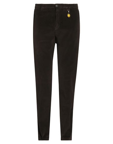 Manuel Ritz Man Pants Dark Brown Size 38 Cotton, Modal, Elastane In Black