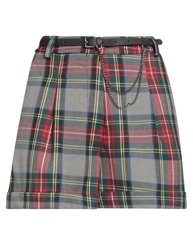 Motel Woman Shorts & Bermuda Shorts Grey Size M Polyester, Rayon, Elastane In Multi