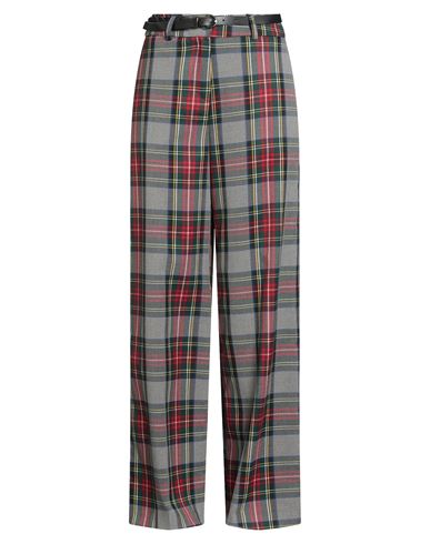 Motel Woman Pants Grey Size L Polyester, Viscose, Elastane In Gray