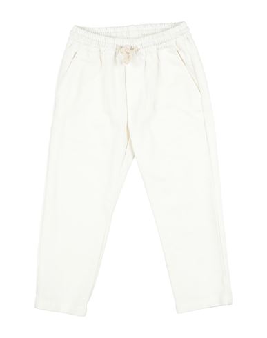 Bikkembergs Toddler Boy Pants Ivory Size 5 Cotton, Polyester In White