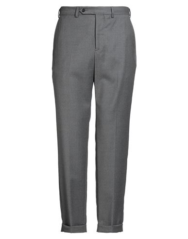 Paoloni Man Pants Light Grey Size 38 Virgin Wool, Elastane In Gray