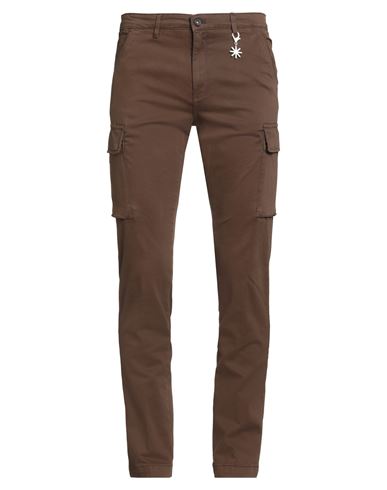 Manuel Ritz Man Pants Brown Size 38 Cotton, Elastane In Brown
