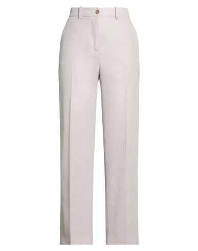 Seventy Venezia Woman Pants Light Grey Size 8 Wool, Acetate, Cotton, Polyamide In Gray
