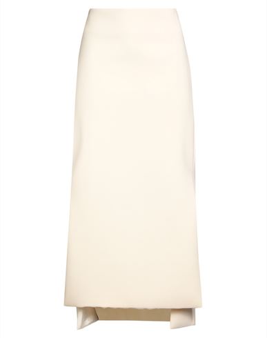 Sportmax Woman Midi Skirt Ivory Size 4 Polyester, Virgin Wool In Neutral