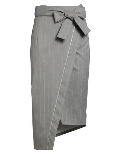 Forte Dei Marmi Couture Woman Midi Skirt Grey Size 6 Polyester, Viscose, Elastane In Gray