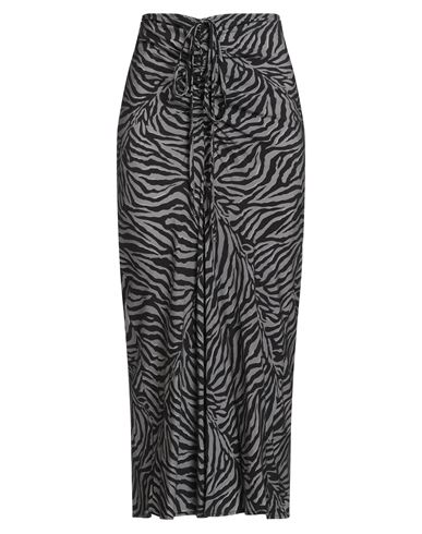 Haveone Woman Maxi Skirt Grey Size M Viscose In Gray