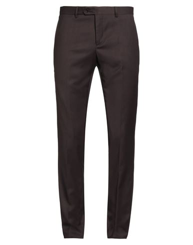Manuel Ritz Evening Man Pants Dark Brown Size 36 Polyester, Viscose, Elastane In Black