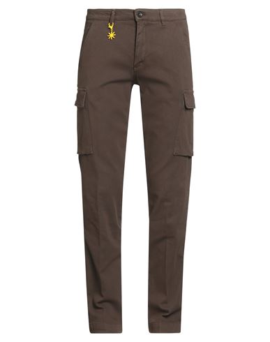 Manuel Ritz Man Pants Brown Size 34 Cotton, Elastane In Brown