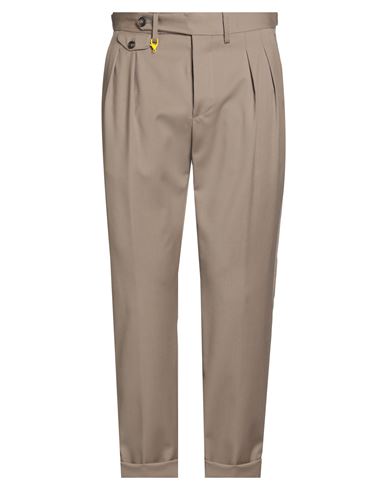 Manuel Ritz Man Pants Khaki Size 38 Virgin Wool, Elastane In Brown