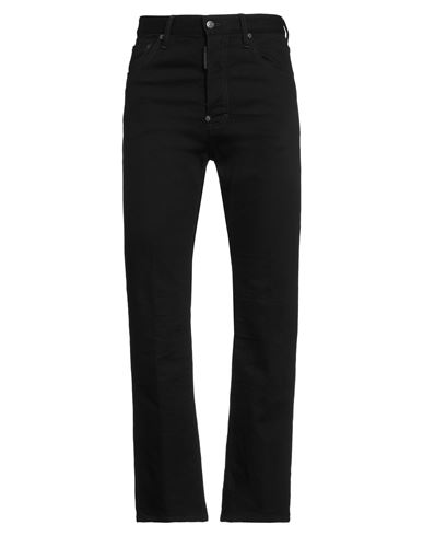 Dsquared2 Black Bull Man Jeans Black Size 34 Cotton, Elastane In Black