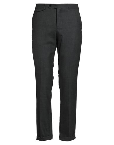 Paoloni Man Pants Charcoal Size 34 Wool In Gray