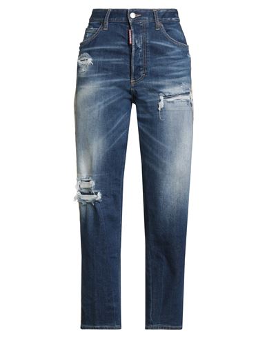 Dsquared2 Woman Jeans Blue Size 8 Cotton, Elastane In Blue