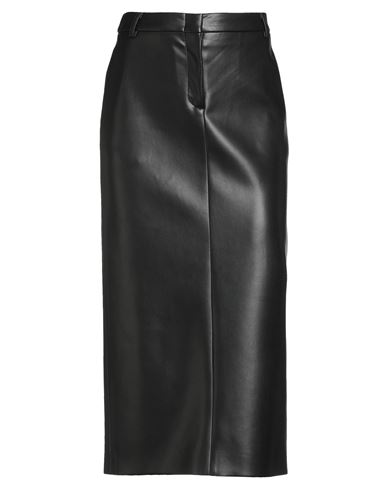 Semicouture Woman Midi Skirt Black Size 10 Polyurethane, Polyester In Black