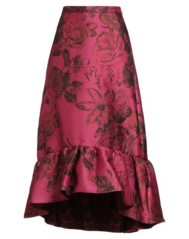 Max & Co . Woman Midi Skirt Magenta Size 10 Polyester In Pink