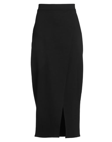 Meimeij Woman Midi Skirt Black Size 8 Viscose, Polyamide, Elastane