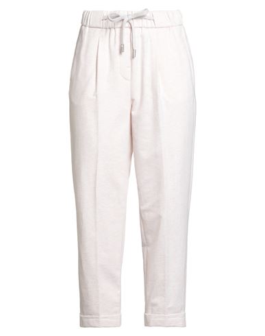 Peserico Woman Pants Sand Size 6 Cotton, Elastane In White