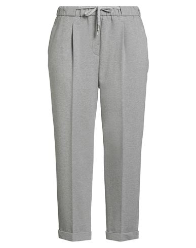 Peserico Woman Pants Grey Size 12 Cotton, Elastane In Gold