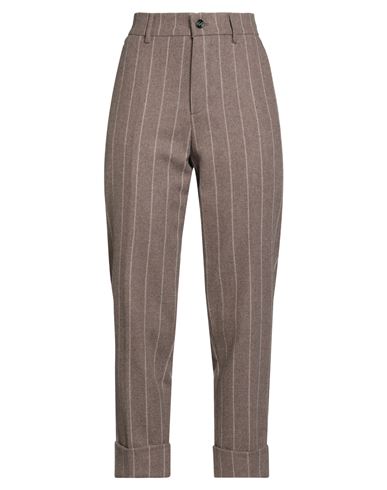 Berwich Woman Pants Taupe Size 6 Virgin Wool In Multi