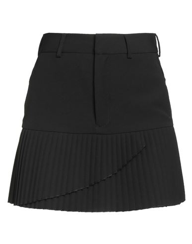 Mm6 Maison Margiela Mini Skirt Pleated Belt Loops In Black
