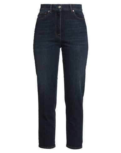 Peserico Woman Jeans Blue Size 8 Cotton, Elastane In Blue