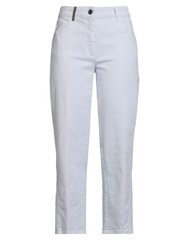 Peserico Woman Jeans Sky Blue Size 6 Cotton, Elastane In Blue