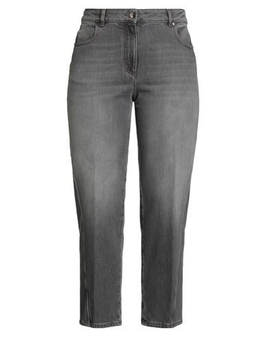 Peserico Woman Jeans Grey Size 10 Cotton, Polyester, Elastane In Gray