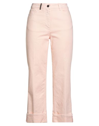 Peserico Woman Jeans Light Pink Size 6 Cotton, Elastane In Pink
