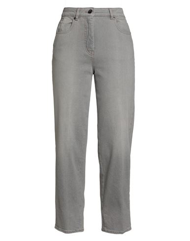 Peserico Woman Jeans Grey Size 6 Cotton, Elastane In Gray