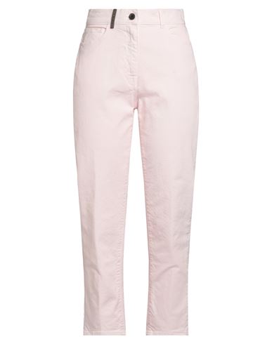 Peserico Woman Jeans Light Pink Size 6 Cotton, Elastane In Pink