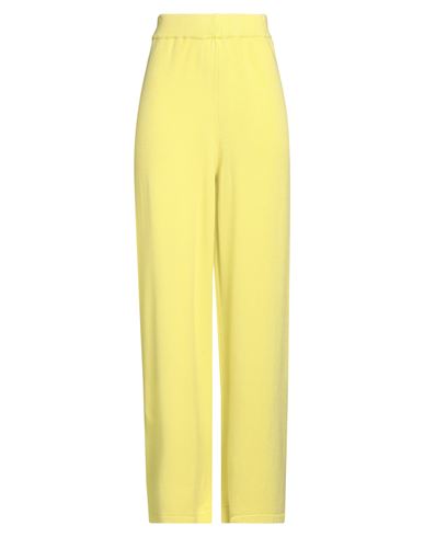 Shopart Woman Pants Lime Green Size S Viscose, Polyester, Polyamide In Yellow