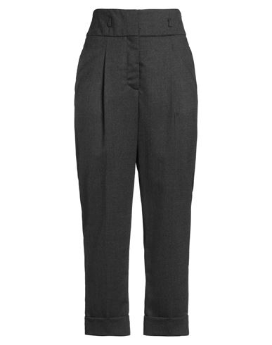 Peserico Woman Pants Charcoal Size 10 Wool, Polyester, Elastane In Black