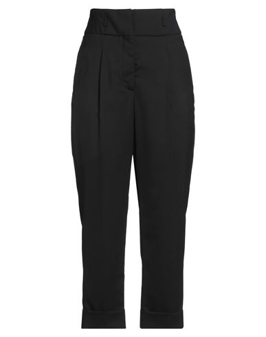 Peserico Woman Pants Black Size 10 Wool, Polyester, Elastane In Black