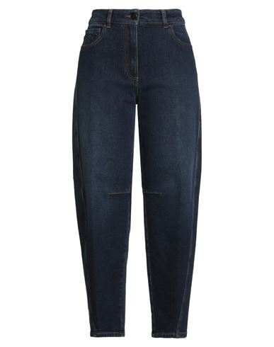 Peserico Easy Woman Jeans Blue Size 6 Cotton, Elastane In Blue