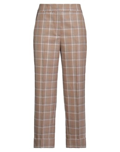 Peserico Woman Pants Camel Size 14 Virgin Wool, Elastane, Polyester In Brown
