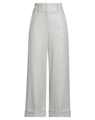 Peserico Easy Woman Pants Light Grey Size 8 Virgin Wool, Viscose, Polyamide, Elastane In Gray