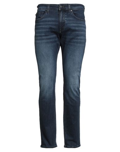 Hugo Boss Boss Man Jeans Blue Size 34w-32l Cotton, Elastane In Blue