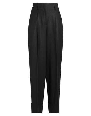 Peserico Easy Woman Pants Black Size 6 Virgin Wool, Viscose, Polyamide, Elastane In Black