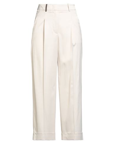 Peserico Woman Pants White Size 10 Cotton, Polyester In White