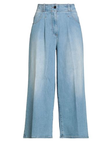 Peserico Easy Woman Jeans Blue Size 6 Cotton, Elastane In Blue