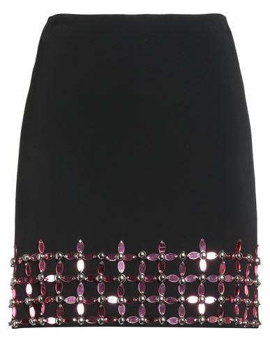 David Koma Woman Mini Skirt Black Size 6 Acetate, Viscose, Elastane In Black