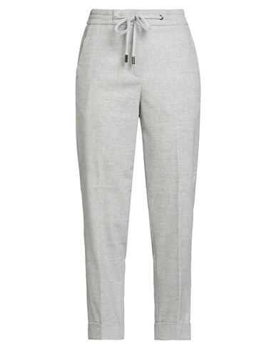 Peserico Easy Woman Pants Light Grey Size 14 Wool, Polyester, Viscose, Polyamide, Elastane In Gray