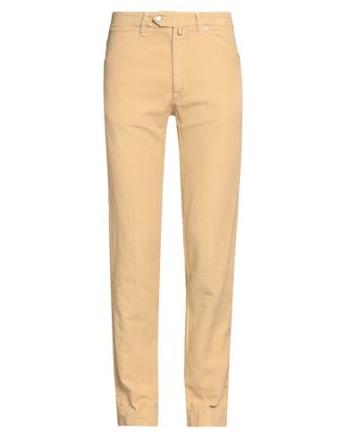 Jacob Cohёn Man Pants Sand Size 33 Cotton, Linen In Animal Print