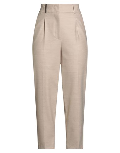 Choses Woman Pants Sand Size 6 Virgin Wool, Elastane In Neutral