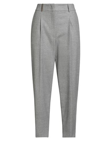 Choses Woman Pants Grey Size 2 Virgin Wool, Elastane In Gray