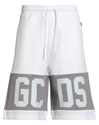 Gcds Man Shorts & Bermuda Shorts White Size L Cotton In White