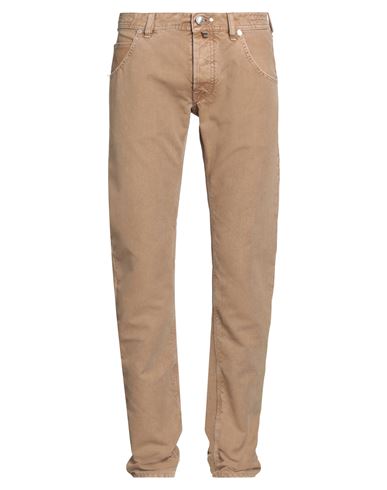 Jacob Cohёn Man Pants Sand Size 33 Cotton, Polyester In Brown