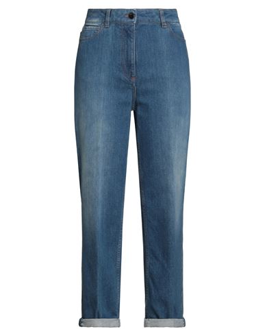 Peserico Easy Woman Jeans Blue Size 6 Cotton, Elastane In Blue